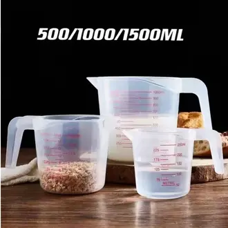 Plastic Transparent Measuring Cup 250/500/1000ml Jug Pour Spout Surface  Kitchen Supplies Accessories for Caking Baking Tools