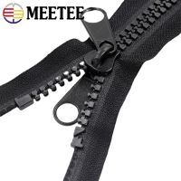 Meetee 60-400cm 10 Resin Zippers Open-end Single Double Sided Slider Zipper for Sleeping Bags Tent Long Zip Sewing Accessories