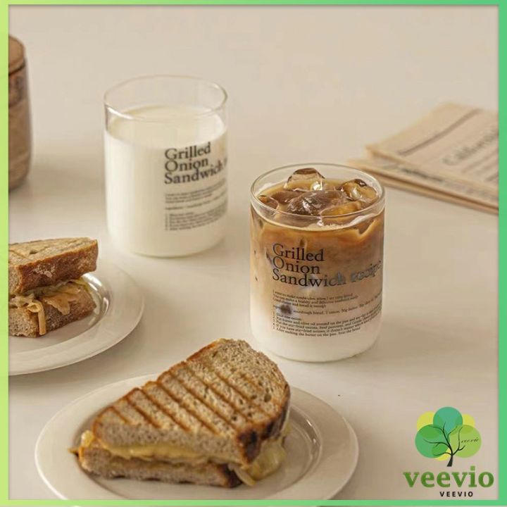 veevio-ถ้วยแก้วน้ำผลไม้-สกรีน-ภาษาอังกฤษ-เล็ก-ย้อนยุค-วินเทจ-glasses