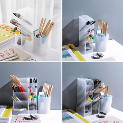 Desktop Office Storage Box Plastic Cosmetics Kawaii Pencil Makeup Organizer Desk