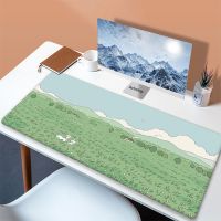 Green Plant Mouse Pad Office Computer Desk Mat Table Large Lockedge Gamer Keyboard Laptop Cushion Non-slip Mats Gamer Mousepad