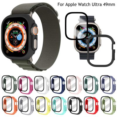 ✐┇▩ แก้ว ฝาครอบสำหรับ Apple Watch Ultra Case 49mm Bumper Tempered Screen Protector For Apple Watch Ultra 49mm Shell Accessories