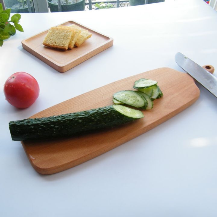ครัวบล็อกสับไม้บีชวอลนัทคณะกรรมการตัดขนมปังผลไม้ซูชิถาด-hangable-nonslip-ครัวเครื่องมือ