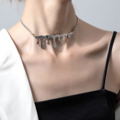 [COD] The new titanium steel necklace ins style light luxury all-match simple personality hip-hop clavicle chain does fade