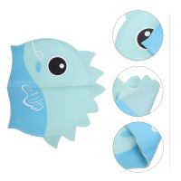 【CW】Swimming Cap Adorable Toddler Caps Baby Bonnets Kids Hat Dinosaur-design Silica Gel Cartoon Waterproof Latex