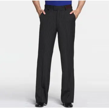 Mens Grey Ballroom & Latin Pleaded Dance Pants