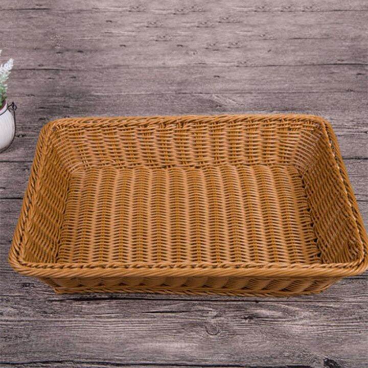 5x-wicker-storage-basket-bread-basket-bread-shop-supermarket-display-basket-woven-tabletop-food-fruit-basket-brown