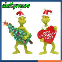 [เดลินิวส์] รูปฟิล์มลายการ์ตูนคริสต์มาสตุ๊กตายางแกะสลักสีเขียวจี้ประดับของขวัญคริสต์มาสของตกแต่งต้นไม้