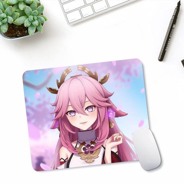 ready-stock-yae-miko-genshin-impact-mousepad-large-anime-gaming-computer-laptop-large-colorful-mousepad-game-mice-mat-mousepad-smooth-surface-non-slip-rubber-base-and-anti-fraying-stitched-edges