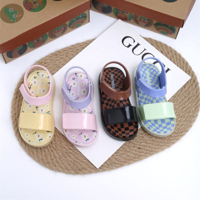 【Clearance Sale】Spot boys NewMelissa childrens sandals jelly shoes word sandals beach shoes girls sandals