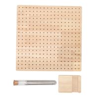 Solid Wood Handmade Woolen Grid Panels Granny Grid Shaper Wooden Blocking Board 324 Hole Polished Rubber Wood Handcrafted Knitting  Crochet