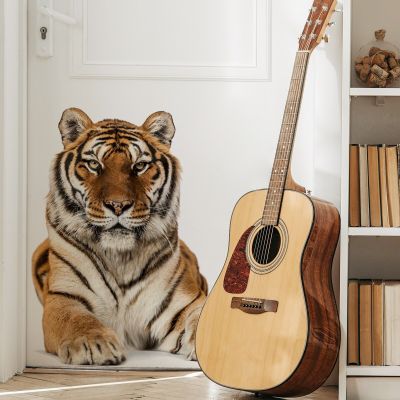 Tiger Animal Wall Murals Wallpaper Sticker Kids Bedroom Decoration Living Room Home Decor Removable Decovative Nursery Decal Art Tapestries Hangings