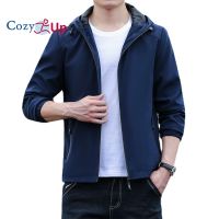 Cozy Up Men S Long Sleeve Bomber Jackets Hooded Casual Fashion Solid Color