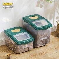 CAWAY KENNEL ถังเก็บอาหารสัตว์เลี้ยงสุนัขแห้ง 7.5 / 10KG Double Seal Moisture Proof Container แมวบ้านสุนัขและแมวขนาดเล็ก