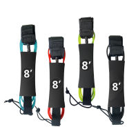 8FT Sup Leash Surf ความปลอดภัยสายจูงตรง TPU คุณภาพสูงเชือกเท้า7มม. เชือกสายรัดข้อเท้า360 ° หมุนหัว