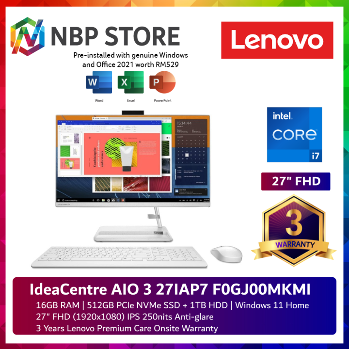 Lenovo IdeaCentre AIO 3 27IAP7 F0GJ00MKMI 27'' FHD All-in-One