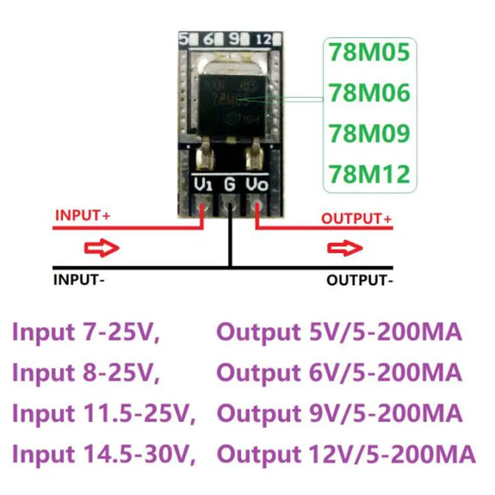78M05 7806 L7809 LM7812 Three-terminal Positive Regulators Module LDO ...
