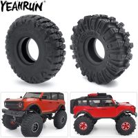 YEAHRUN 4PCS Micro Crawler 1.0 Wheel Tires Soft Mud Terrain Rubber Tyres for 1/24 Axial SCX24 Bronco Gladiator Deadbolt Parts