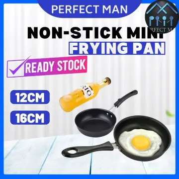 12cm Portable Mini Egg Frying Pan Non-Stick Omelette Breakfast Flat Bottom  Pan