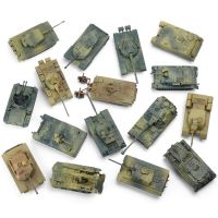 4pcs/lot Different Model 1/72 Military Assembled Tank DIY Building Block Toys Car Collection Decoration Gift for Children Building Sets