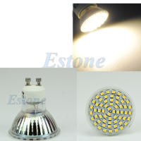 3528SMD GU10 60 LED 5W 220V วอร์มไวท์3500K High Power Spot Light Lamp Bulb