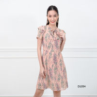 VERONIQA Dress AM-D1054 by AMILA ชิฟฟอนโพอีมี่ แขนสั้น IGPU22-10