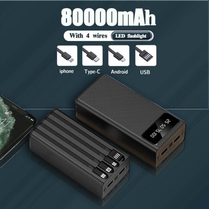 QH MALL LED Original powerbank 100000mah 50000mah 20000mah for iphone ...