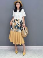 XITAO Dress Fashion Print Patchwork Women Dress