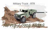 รถบังคับ Mini Off-Road RC 3853A RC 1:16 HENG LONG Military Truck RTF With Four-Wheel Drive LED