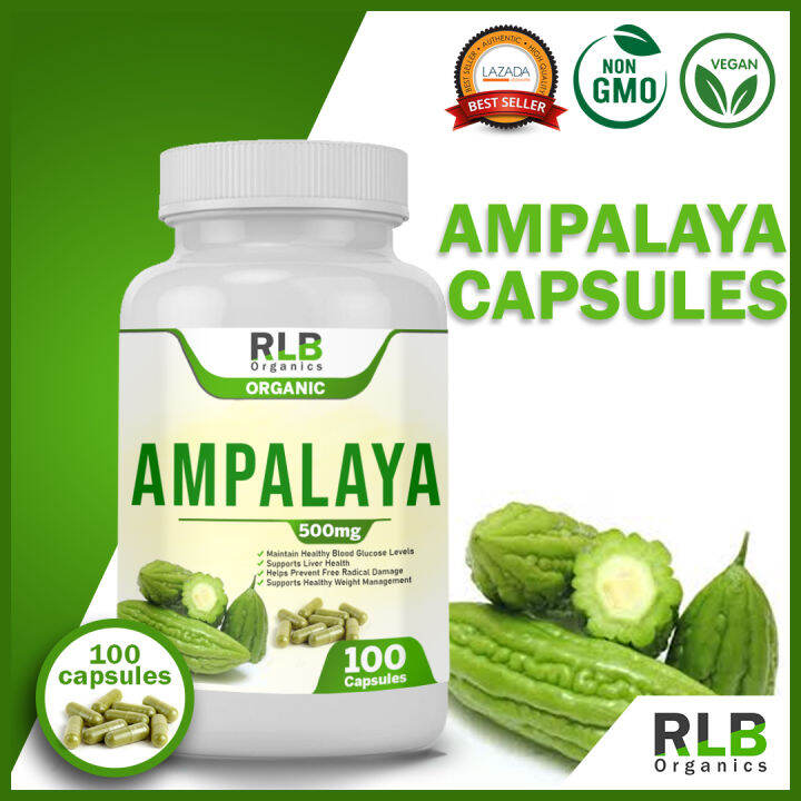 Organic Pure Natural Ampalaya Capsules (30, 60, 100 Capsules) Ampalaya