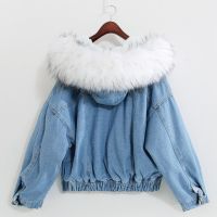 New Warm Winter Jacket Women Autumn Hooded Coat Female Jeans Denim Jackets Basic Ladies Top Womens Bomber Jacket Femme Veste