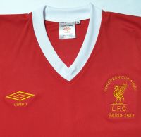 เสื้อฟุตบอลลิเวอร์พูล 1981 ยุโรเปี้ยนคัพย้อนยุค ชุดเหย้า รูปถ่ายใหม่จากสินค้าจริง Liverpool 1981 European cup Retro football shirt vintage jersey AAA Thailand Quality