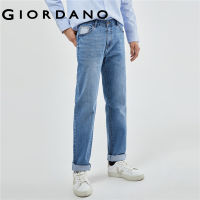 GIORDANO Men Jeans Moustache Effect Mid Rise Denim Jeans Classic Five-Pocket Stretch Comfort Fashion Casual Denim Pants 18113618