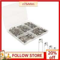 N73VHRHM 550PCS/460PCS/240PCS ดีไอวาย หมุดนิรภัย โลหะสำหรับตกแต่ง เครื่องมือเย็บอุปกรณ์ หมุดพิน ขนาดเล็ก-ใหญ่ งานฝีมือเย็บขอบ คลิปหนีบกระดาษอเนกประสงค์ อุปกรณ์เสริมชุด