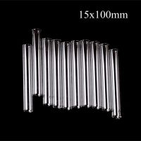 10Pcs/Lot 15x100mm Transparent Glass Blowing Tubes Long Thick Wall Test Tube Anti-High Temperature Lab Supplies Wholesale