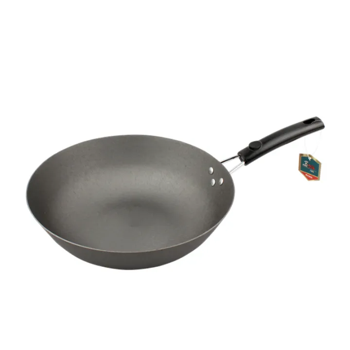 Genuine Paili thick cast iron wok, pure iron wok, raw iron wok, round