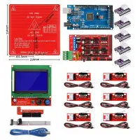 ชุด1.4ทางลาดพร้อม Mk2b ความร้อน2560 R3สายสวิตช์กล Drv8825ตัวควบคุมแอลซีดี12864สำหรับเครื่องพิมพ์3d