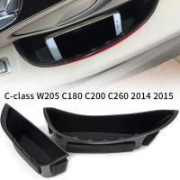 2Pcs Front Door Armrest Storage Box Container Holder for Mercedes Benz C-Class W205 C180 C200 C260 2014 2015