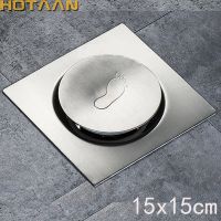 . 15*15cm Square Stainless Steel Shower Floor Drain Bathroom Water Anti-odor Bounce dreno de assoalho banheiro Traps Drains