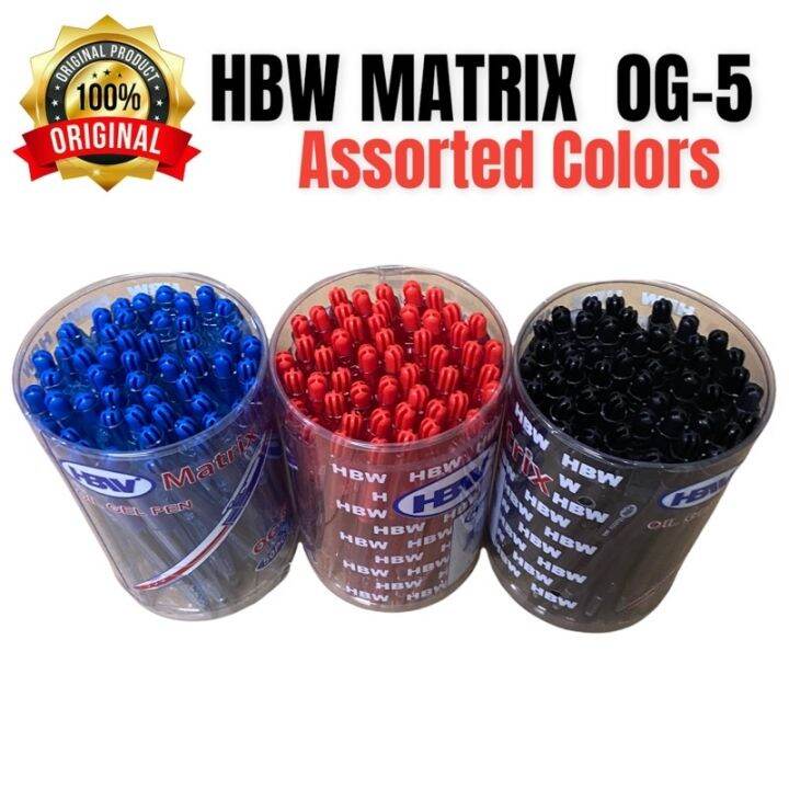 Original HBW MATRIX Oil Gel Pen OG-5 Ballpen(50pcs) | Lazada PH