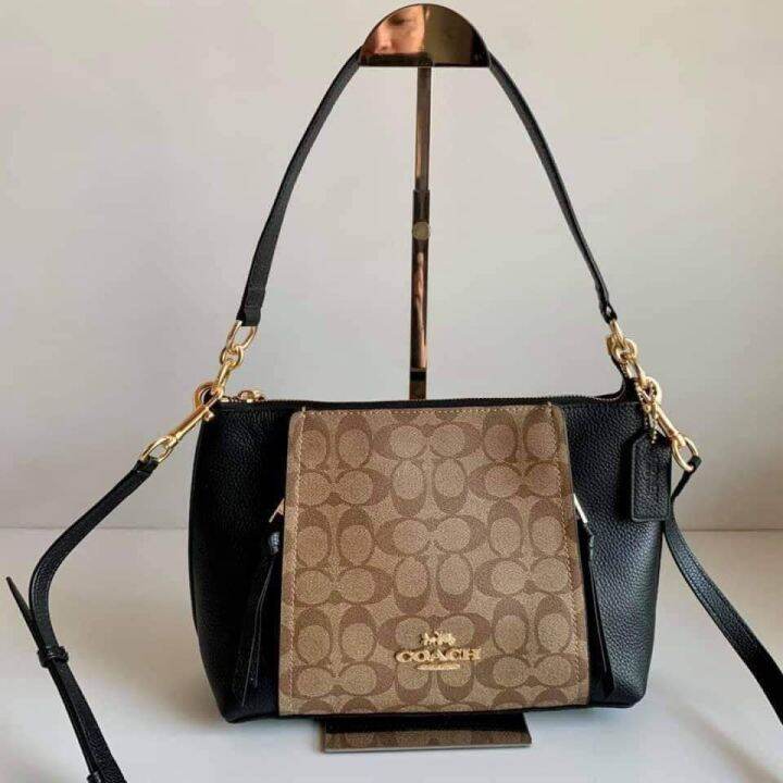 SMALL MARLON SHOULDER BAG IN SIGNATURE CANVASkhaki black Lazada PH