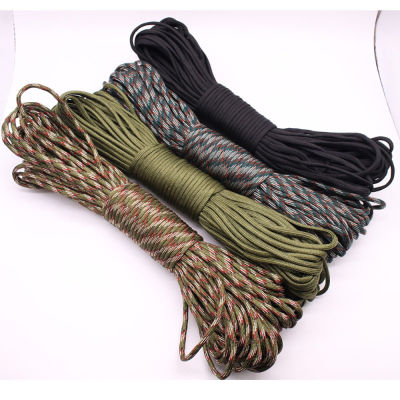 31M Paracord 550 Parachute Cord 100ft 4Mm Paracord Rope Bundles Lanyard Rope Paracord Black อุปกรณ์ตั้งแคมป์ Survival Kit