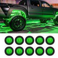 ชุดฝักหิน Led 24V รถบรรทุกออฟโรดสีเขียว10x สำหรับ Jeep Ford เชฟรอม