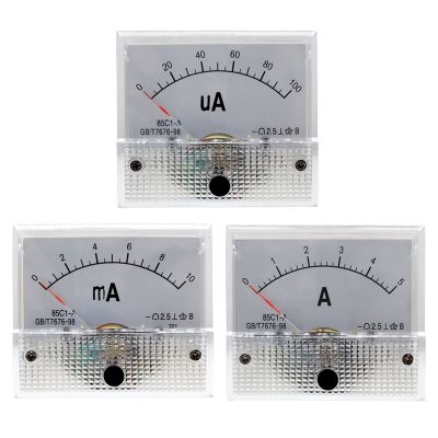 【LZ】✵  85c1 amperímetro dc medidor de corrente analógica painel mecânico ponteiro tipo 1/5/10/20/30/50/100/200/300/500ma a