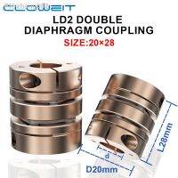 Cloweit D20L28 3mm to 8mm Double Disc Coupler High Precision Flexible Coupling