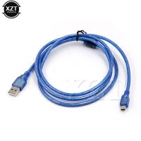 Data Cable USB 2.0 Type A Male to Mini 5P Foil Braided Shielding 30cm 1.5M 3M 5M for MP3/MP4 players DigitalCamcorders Blue