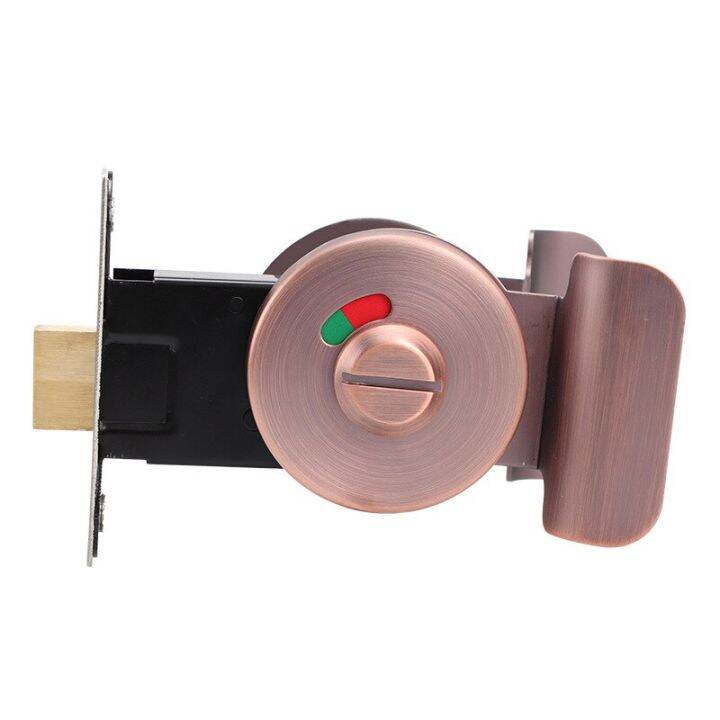 Stainless Steel Bathroom Indicator Lock with Handle Wooden Door Lock ...