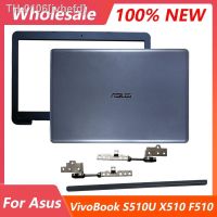 ☈۩ ivhefd portátil para VivoBook S510U A510 A510U X510 F510U tampa traseira LCD dobradiças da moldura frontal 15 6 polegadas Top Case novo