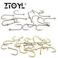 ZTOYL 100ชิ้น/ล็อตเบ็ดตกปลา high Carbon Steel Black Bait Holder ชุดเบ็ดปลา