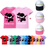 Adorable Toddler Baby Girls Clothes Cotton NINJA KIDZ Graphic Clothing t Shirt Top Teenage Short Sleeve T shirts caps For kids
